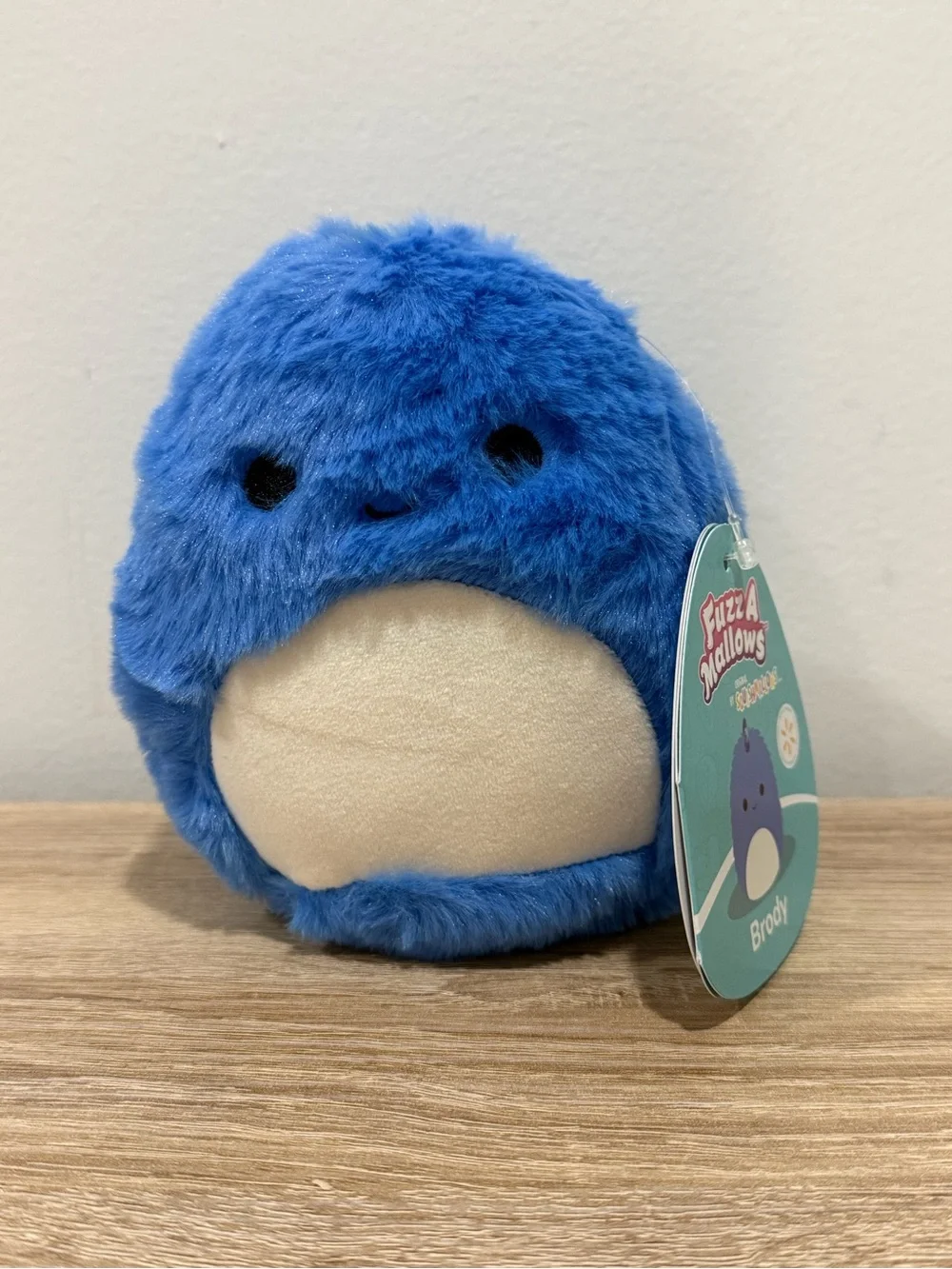 Squishmallows FuzzAMallows Brody Blue Dinosaur 5